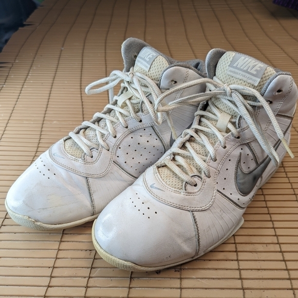 Nike Air Max Full Court Mens Basketball Shoes White/Metallic Silver 417792-103 S main image 6